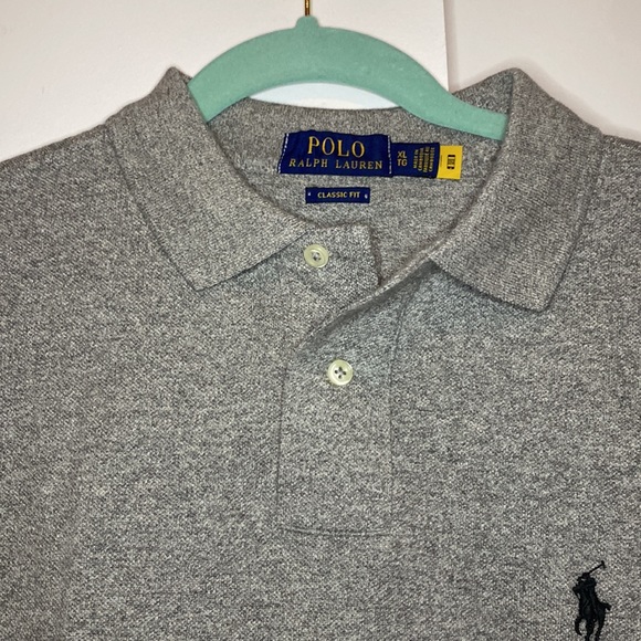 🚀NWOT🚀 Polo by Ralph Lauren heather grey Polo shirt size XL fits like a L - Picture 2 of 5
